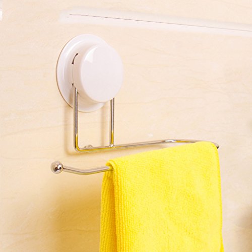 Toalleros, toallero ventoso perforación libre estante de baño baño acero inoxidable toallero colgante decoración