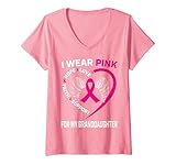 Photo Gallery donna i wear pink granddaughter supporto per la consapevolezza del cancro al seno maglietta con collo a v Photo Gallery donna i wear pink granddaughter supporto per la consapevolezza del cancro al seno maglietta con collo a v