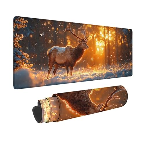 Tapis souris antidérapant XXL jaune 80x40 pour résoudre les problèmes de glisse PC