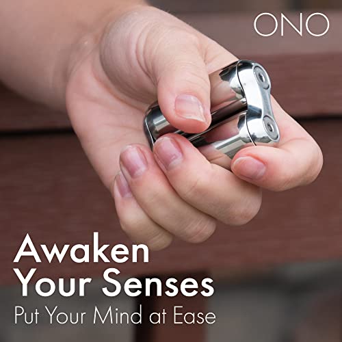 Image of ONO Roller - Handheld Fidget Toy for Adults | Help Relieve Stress, Anxiety, Tension | Promotes Focus, Clarity | Compact, Portable Design (Natural, Mini Size - Stainless Steel)