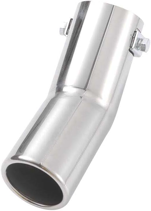 汎用 亜鉛メッキ マフラーカッター シルバー 直径5 1cmまで 下向き 外装パーツ マフラー 車 マフラーパイプ カスタム ラッピング無料