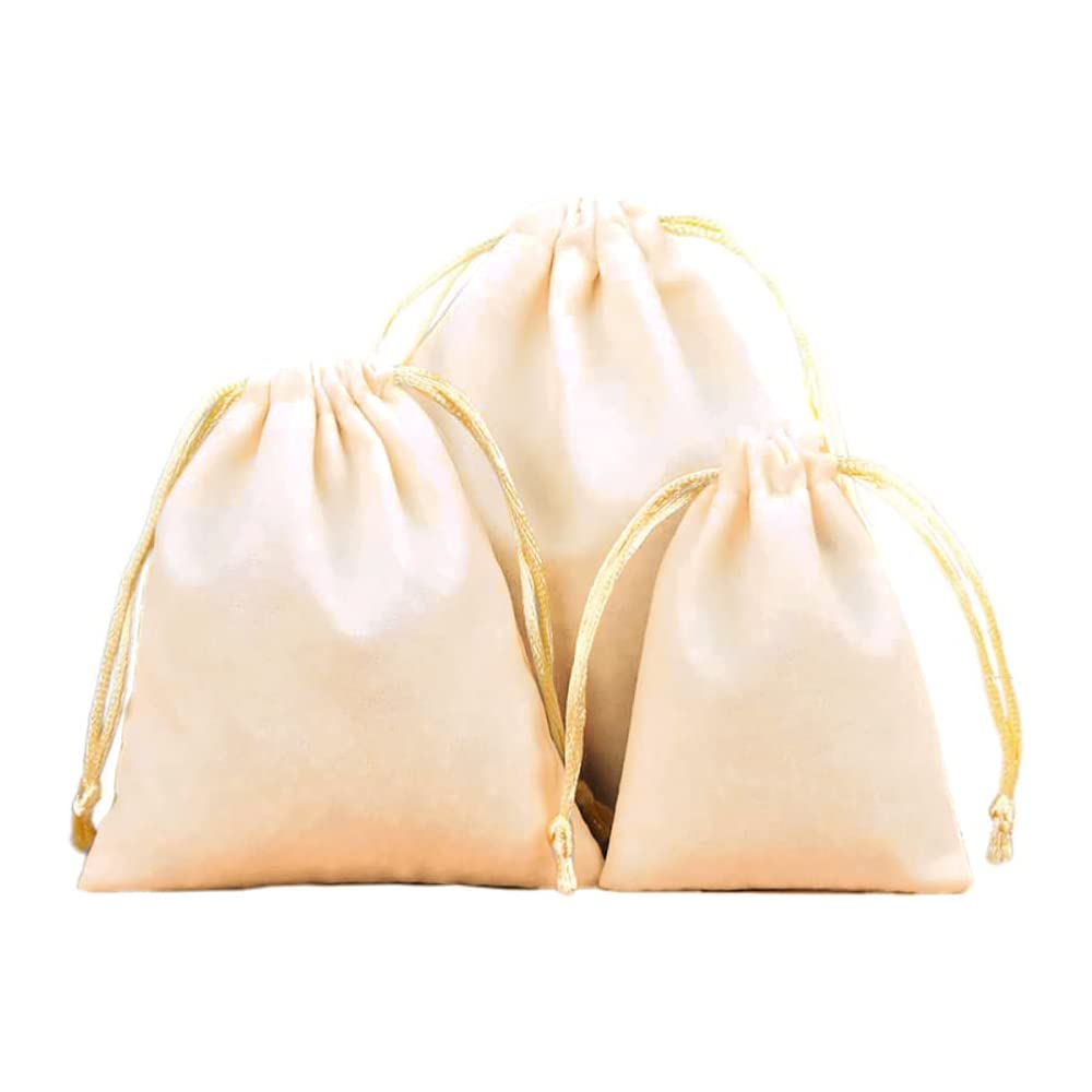 Lot De 24 Sacs En Velours à Cordon Serrage - 12x15 Cm - Parfait Pour Bijoux, Cadeaux, Mariage, Noël - 21 Couleurs Disponibles (bleu Lac Inclus)