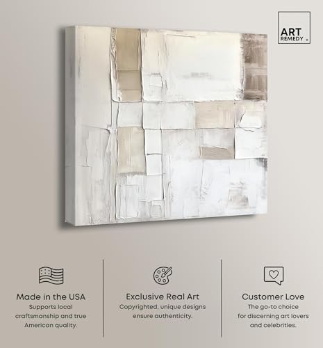 Art Remedy Decayed Charm Canvas Minimalist Abstract, Gallery Wrapped, 40" x 40" by Art Remedy - Used condition - Image 2