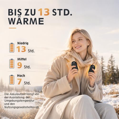 Handwärmer Elektrisch 2er-Set, Handwärmer Aufladbar, Taschenwärmer USB – Ansicht 4