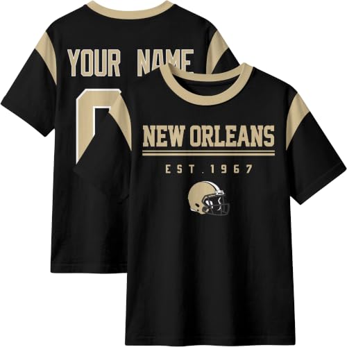 Image of T-Shirt Custom Crewneck Short Sleeve for Men Gifts | Custom T-Shirt Personalized Name and Number