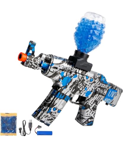 Image of Super Sharp Shooter Shooting Gun Toy with Water-Absorbing Gel Ball Bullets, Rechargeable Battery, USB Charger, Gift for Boys and Girls