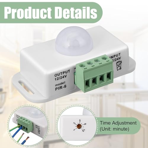 Détecteur de mouvement pour interrupteur d'éclairage LED basse tension - 8