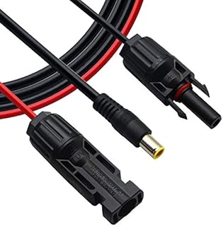 Solar Connector to DC 8mm,Solar Panel Male and Female Connector to DC 8mm Adapter Cable,Waterproof 16 AWG DC 8mm Converter Connect For Power Station Solar Generators