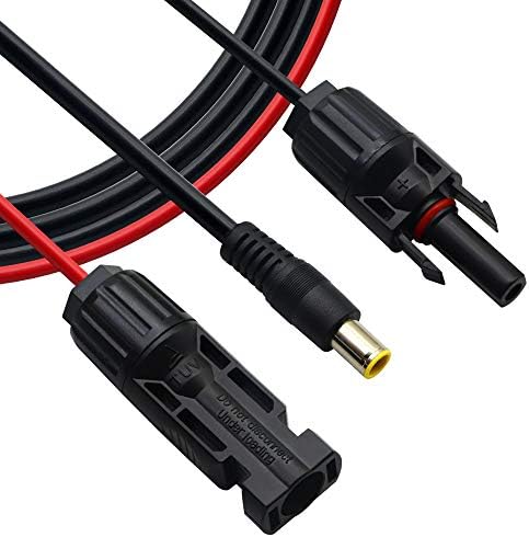 GINTOOYUN Złącze solarne do DC 8 mm, złącze męskie i żeńskie panelu słonecznego do kabla adaptera DC 8 mm, wodoodporne złącze konwertera 16 AWG DC 8 mm do elektrowni generatorów słonecznych