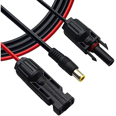 GINTOOYUN Solar Connector to DC 8mm,Solar Panel Male and Female Connector to DC 8mm Adapter Cable,Waterproof 16 AWG DC 8mm Converter Connect For Power Station Solar Generators Cover