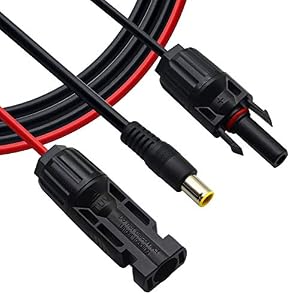 GINTOOYUN Solar Connector to DC 8mm,Solar Panel Male and Female Connector to DC 8mm Adapter Cable,Waterproof 16 AWG DC 8mm Converter Connect For Power Station Solar Generators