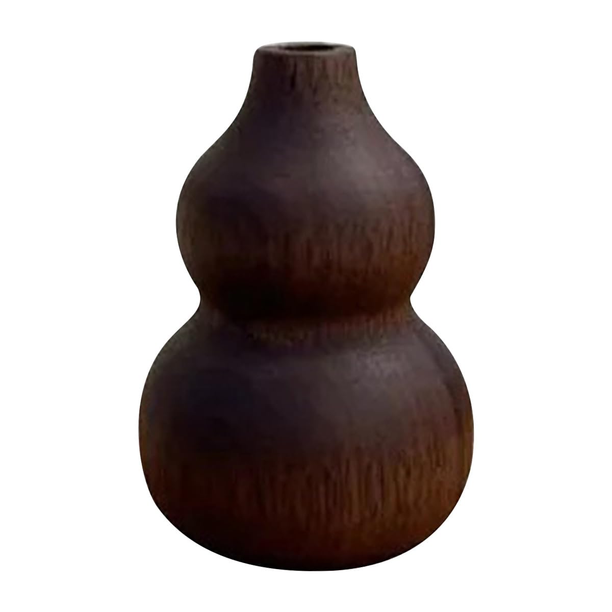 Jarrón de madera decorativo pequeño para estanterías y mesas de centro en salones modernos