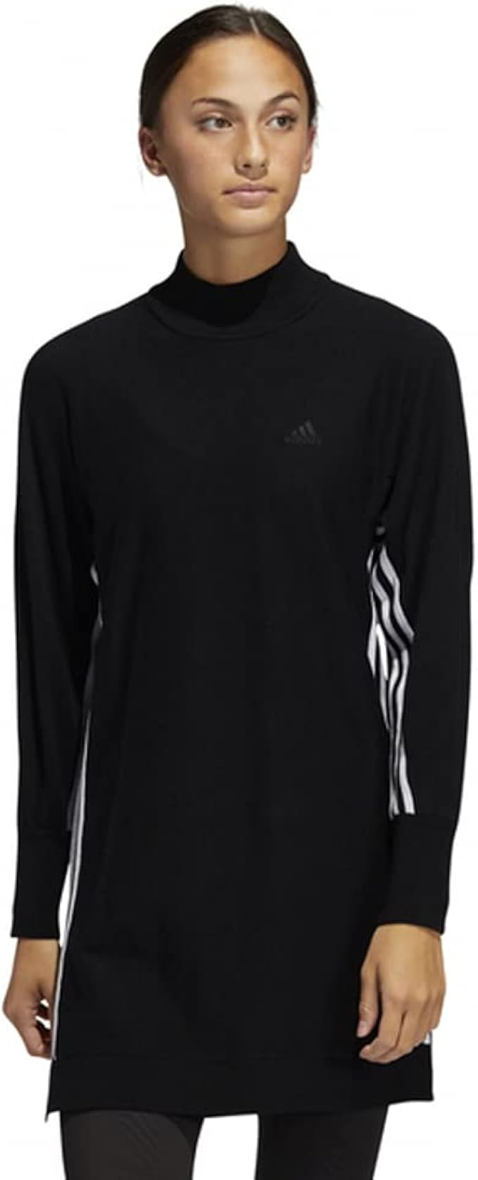 Amazon Co Jp アディダスゴルフ チュニック ワンピース スリーストライプス プルオーバー セーターワンピース レディース 服 ファッション小物
