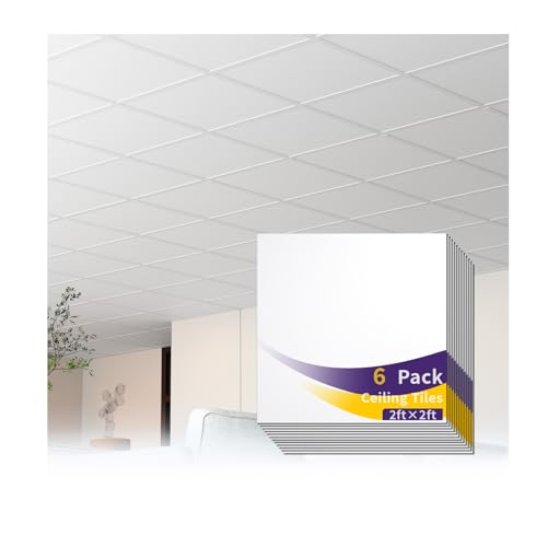 LooYee 6-Pack PVC Ceiling Tile