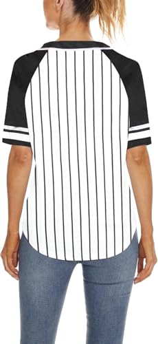 Image of Baseball Jersey Women Baseball Shirts Baseball Team Button Down Jerseys