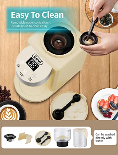 Gevi Burr Coffee Grinder, Adjustable Burr Mill With 35 Precise Grind Settings, Electric Coffee Grinder For Espresso/Drip/Percolator/French Press/American/Turkish Coffee Makers, 120V/200W, Beige2 #TOP6