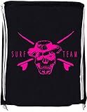 Versandkostenfrei EZYshirt® Pirate Surfteam Baumwoll Stoffbeutel