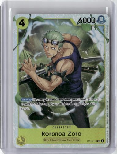 2026 One Piece Adventure on Kami's Island Roronoa Zoro (OP15-113) (Arte alternativo) OP15-113 Super Rare TCG - Tarjeta de juego de cartas coleccionables
