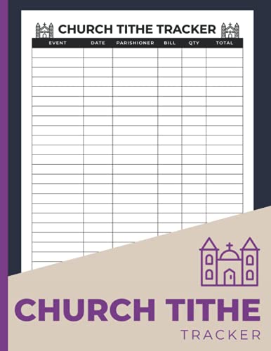Church Tithe Tracker: Large Church Tithing Log And Offerings Record