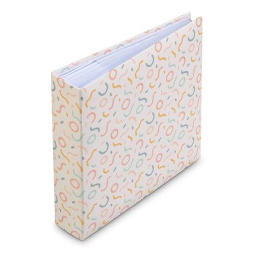 Hama Album fotografico con tasca e area memo Sprinkled Snakes (200 foto 10 x 15 cm, 100 pagine, formato 22,5 x 22 cm, tasca per schede di memoria, motivo grafico) multicolore