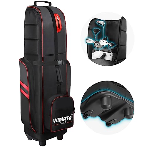 Yamato Golf Travel Bag with Wheels - Rolling Flight Golf Travel Flight Bag for Easy Transport