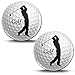 SkinoEu® 2 x 3D Flexibles Autocollant Stickers Golfeur Balle Club de Golf pour Moto Fenêtre de Voiture Porte Casque de Scooter Vélo Tuning Idée Cadeau JDM KS 38