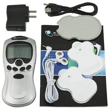 Eazy sales 8 in 1 Digital Therapy Machine Full Body Massager Accupuncture Machine Electric Therapy Pulse Muscle Relax Massager, 4 Pads (Premium Edition)