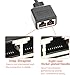 SHANFEILU 1 to 2 Port RJ45 Network Ethernet Adapter Splitter Cable Extension Splitter 1 Male to 2 Female LAN Ethernet Splitter Adapter for Cat5 Cat5e Cat6 Cat7 Home Office Broadband Connection