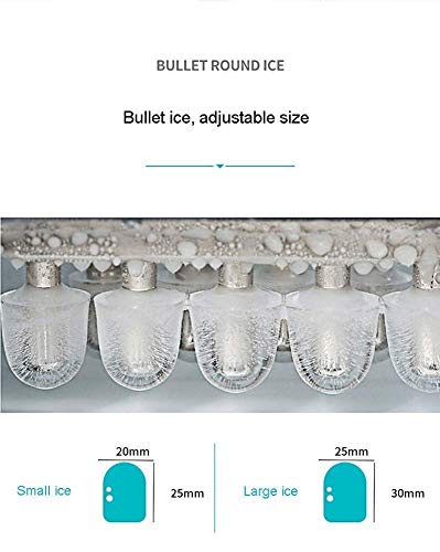 Ice Maker Machine Counter Top Home, ICS Cube Maker Silent Easy Operation15Kg EIS in 24 Stunden, für Kitchen Home… – Bild 7