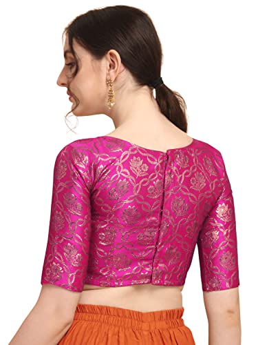 Image of OOMPH! Women's Art Silk Floral Half Sleeve Fitted Blouse