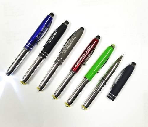 Lot of 24 Pens - Misprint Classic – Sky Light Stylus Metal Pen with LED Flashlight Tip