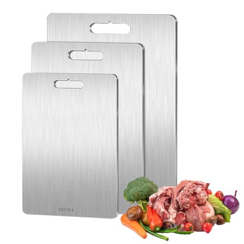 Fegat Titan Schneidebrett 3er-Set Edelstahl