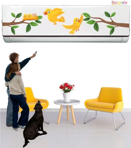 Image of ' yellow Birds'' AC Sticker (96 cm x30 cmx 24 cm)