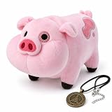 EIKOU Gravity Falls Waddles Pig Mabel Barfing Plushes Dolls Kids Toy 7' （Comes with Pendant）