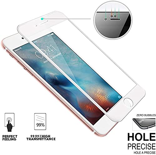 Image of STP FEEL Tempered Glass Screen Protector For iPhone 7 Plus / 8 Plus (5.5 Inch) HD Clear, Bubble-Free, Anti-Scratch Full Protection Durable Tempered Glass (Black, Pack of 2)