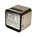 Produktbild Multifunktion Wecker mit Bluetooth-Lautsprecher, tragbar Radiowecker HiFi Stereo LED-Display für Kinder Erwachsene,Gold