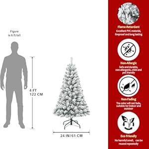 4ftsnowflockedchristmastreeartificialunlitchristmastreewith233branchtipslargehalloweenandxmastreeforholidaydecorationsmetalstand Urban Country Home Decor 4ft snow flocked christmas tree artificial unlit christmas tree with 233 branch tips large halloween and xmas tree for holiday decorations metal stand urban country home decor