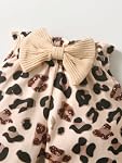 3Pcs Infant Baby Girl Clothes Long Sleeve Ribbed Ruffled Letter Romper Pants Headband Outfit Set