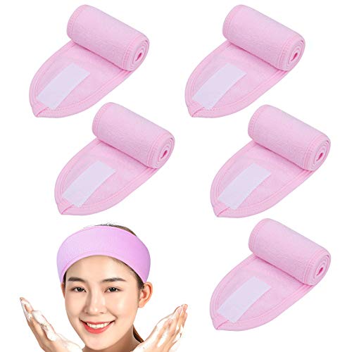 Fuystiulyo Spa Headband Makeup Headband, Facial Shower Bath Yoga Sport Headband, Headband for Washing Face, Face Wash Headband Terry Cloth Headbands for Women Girls (Color E)