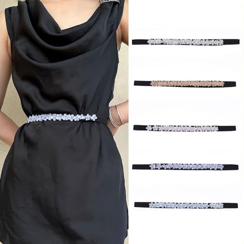 YOU&M Women's Very-Fine Stretch Waist Belts Thin Elastic Corset for Wedding Dress Flowers Belts Comfort Plus Size2