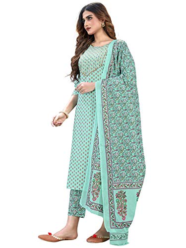 Image of Vbuyz Women's Rayon Printed & Embroidered Anarkali Regular Fit Kurta