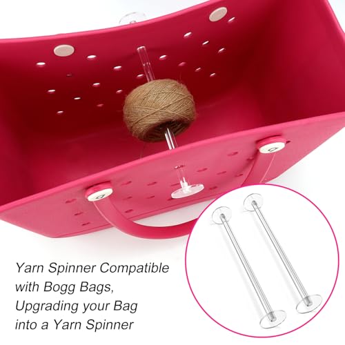 Image of BOXOB Yarn Spinner Compatible with Bogg Bag XL, Acrylic Yarn Holder Transparent Crochet Spinner for Crocheting and Knitting Gift for Craft Lover Accessories(Bogg Bag Not Included)