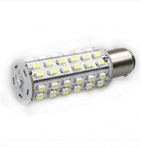 Photo Sensor Navigation Light 1142 BA15d 60xSMD3528 LED 3 Watt, Warm White (6-Pack), 1477DWWx6