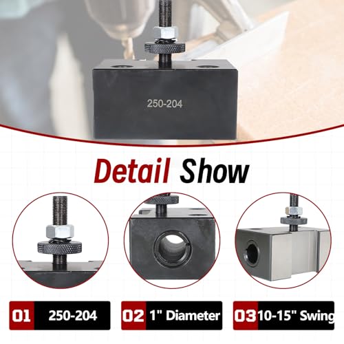 findmall bxa 4 quick change heavy duty boring bar holder 250-204 fit for 10-1534 swing dia bxa tool holder