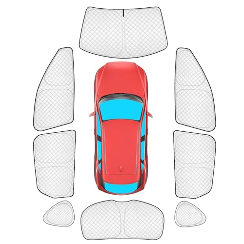 Image of KMF Windshield Sun Shade Replacement for Mazda CX-5 Accessories 2017-2024, Side Window Sun Shade Cover Sun Visor Shield Cover, Rear Window Sunshade for Camping /Baby UV Block and Privacy Protect