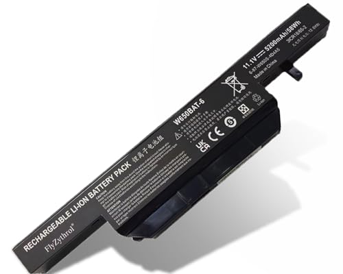 FlyZythrol 58Wh W650BAT-6 battery Compatible with Clevo W650 W650S W650SC