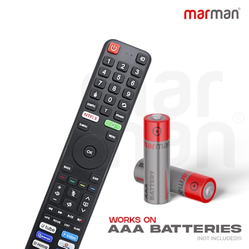 Image of marmanCompatible with Thomson Smart TV Remote Control Suitable for Android LED FHD UHD & 4K TV Non Voice Command with Streaming Apps Like Netflix, YouTube and Prime Video