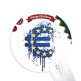 Europäische Union Währungsunion Symbol rund um die Gummipuppe Pad Weihnachtsbaum Mat