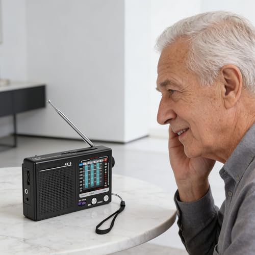 Radio portátil AM FM SW ciciglow multibanda con jack para auriculares miniatura 7