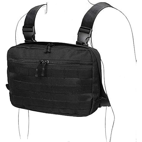 WYNEX Tactical Chest Rig Bag, Recon Kit Bags Combat EDC Front Pouch for Wargame Cover